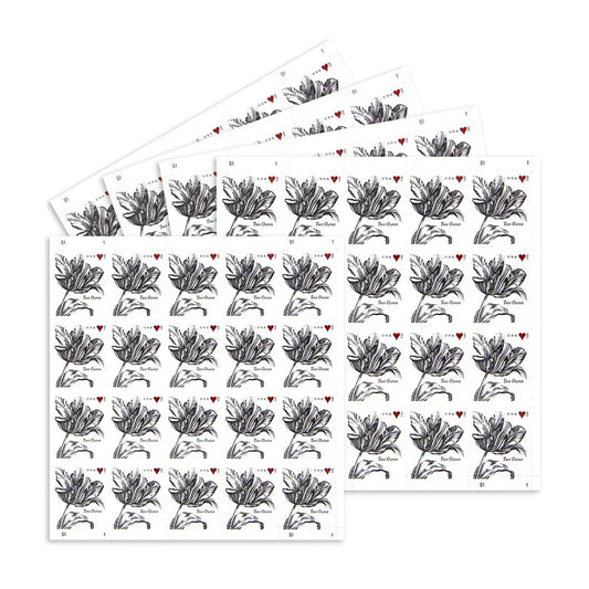 2015 Love Tulip Stamp – 70 Cent Vintage Floral Postage Sheet
