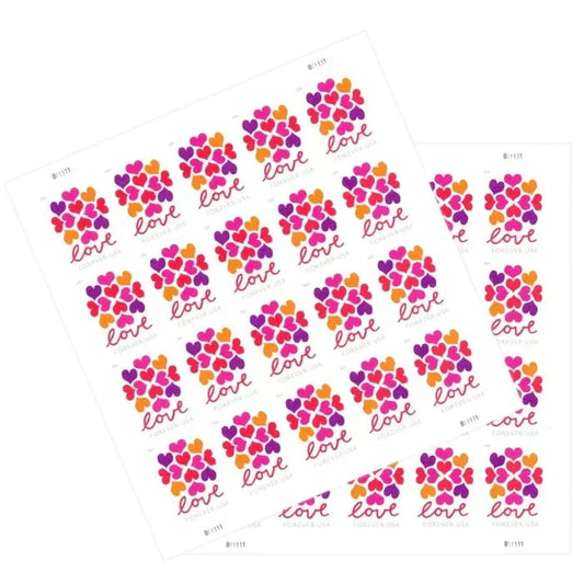 2019 Heart Blossom Forever Stamps – First-Class Wedding Postage Sheet