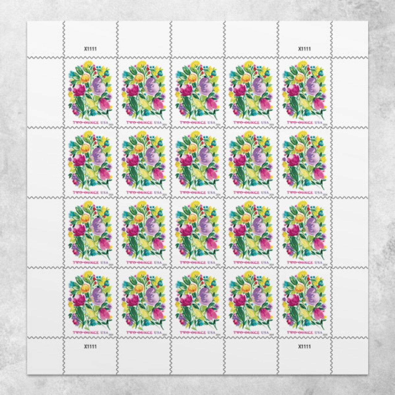 2024 Wedding Blooms Two Ounce Forever First Class Postage Stamps image 0