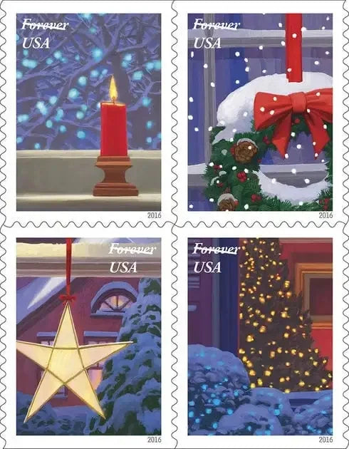 Holiday Windows Forever Stamps image 0