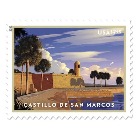 2021 USPS Castillo de San Marcos Priority Mail Postage Stamps image 0
