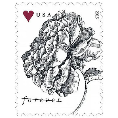 2015 Engraved Vintage Rose Forever First Class Stamps image 0