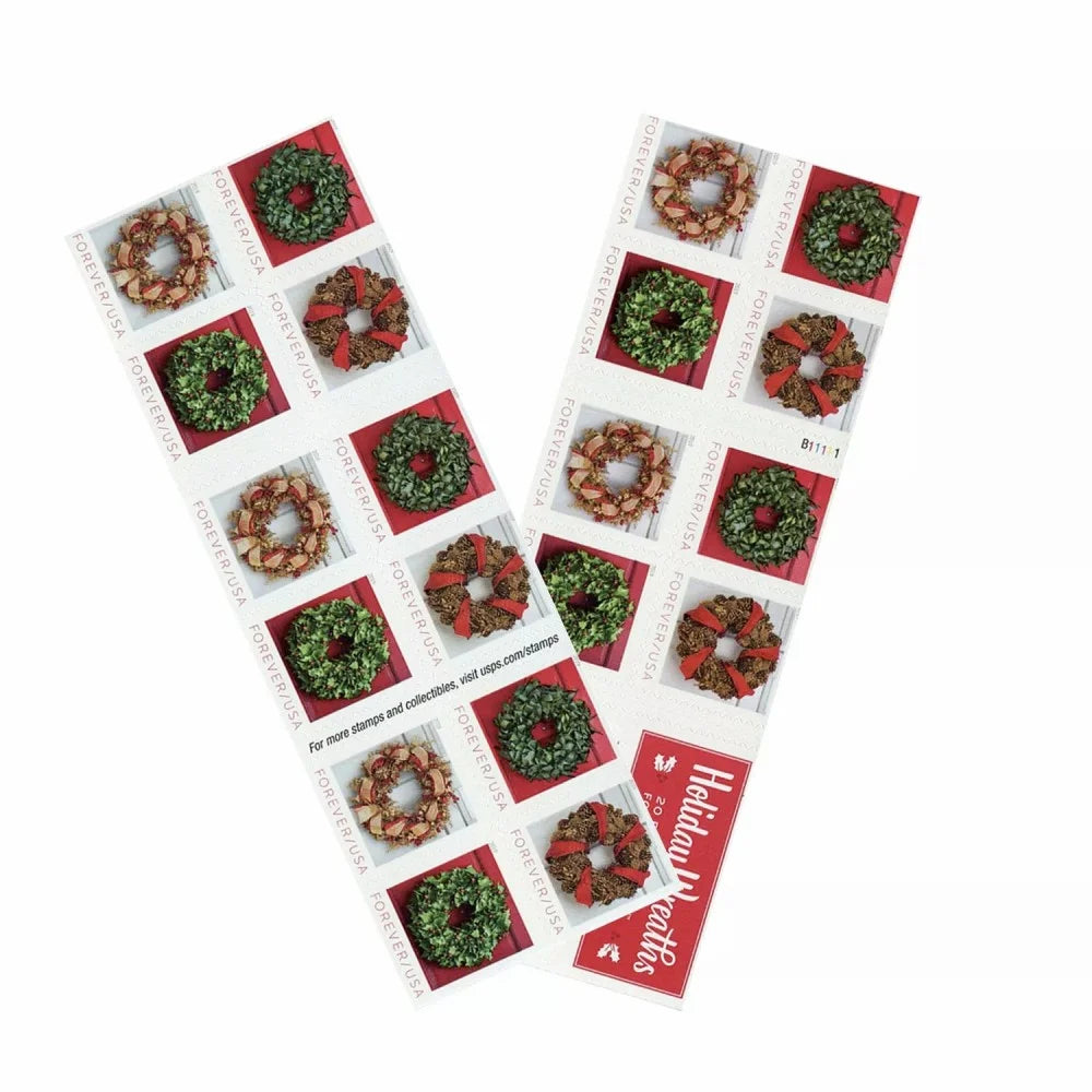 Holiday Wreaths Forever Stamps image 2