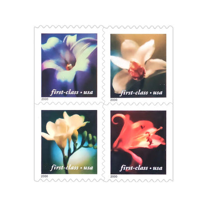 Four Flowers Stamps 2000 image 0