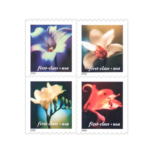 Four Flowers Stamps 2000 image 0