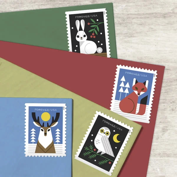 Winter Woodland Animals Forever Stamps image 2