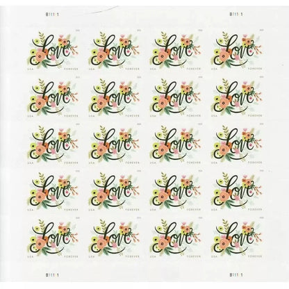 2018 Love Flourish Forever Stamp – First-Class Postage Sheet