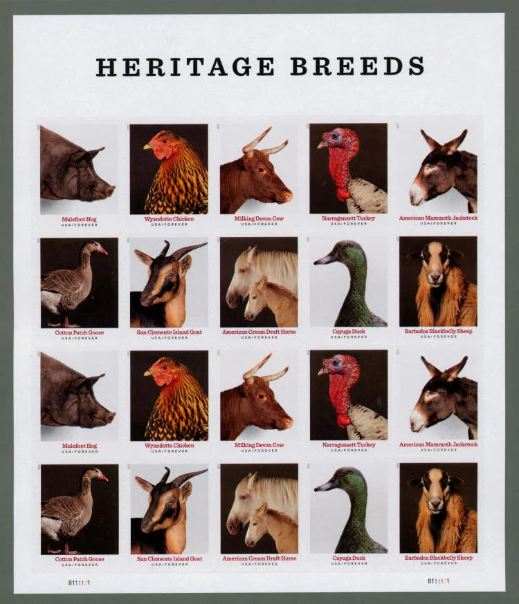 2021 Heritage Breeds Forever Stamps image 1