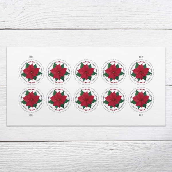 Global: Poinsettia Forever Stamps image 1
