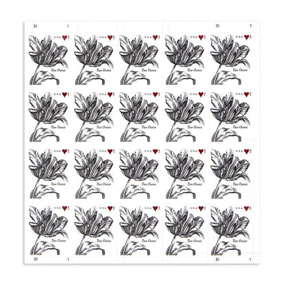 2015 Love Tulip Stamp – 70 Cent Vintage Floral Postage Sheet