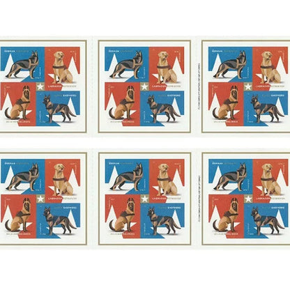2019 Military Working Dogs Forever Stamps-Sheet