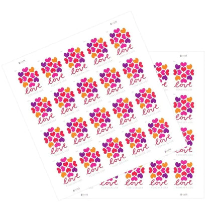2019 Heart Blossom Forever Stamps – First-Class Wedding Postage Sheet