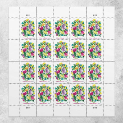 2024 Wedding Blooms Forever Stamps –  First-Class Postage Sheet