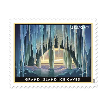 2020 Grand Island Ice Cave Express Priority Stamps image 0