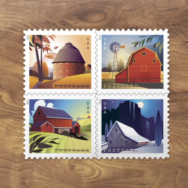 Barns Postcard Forever Stamps image 3
