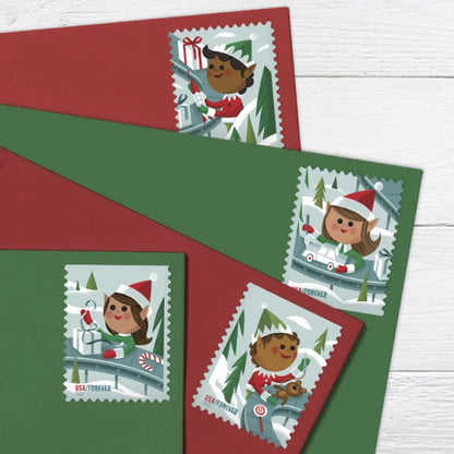 Holiday Elves Forever Stamps image 2
