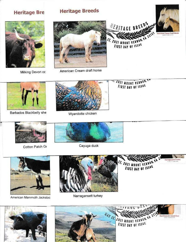 2021 Heritage Breeds Forever Stamps image 2