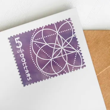 2022 $5 Floral Geometry Forever First Class Postage Stamp image 1