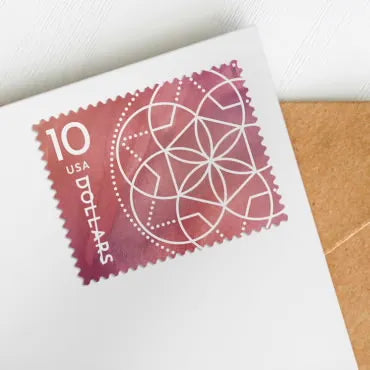 2023 $10 Floral Geometry Forever First Class Postage Stamp image 2