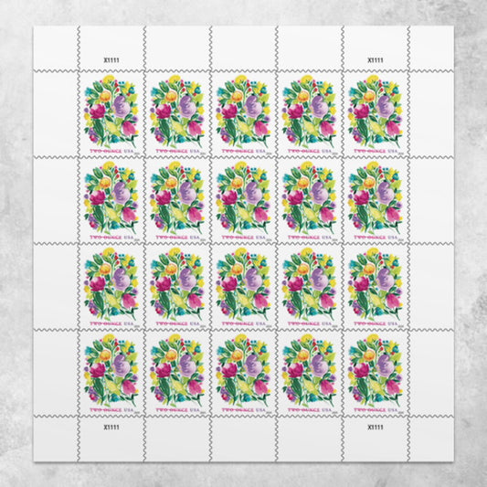2024 Wedding Blooms Two Ounce Forever First Class Postage Stamps image 0