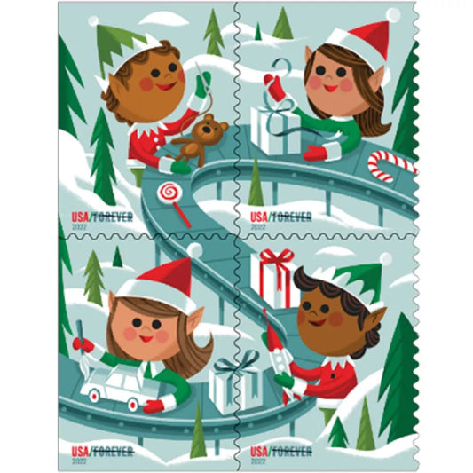Holiday Elves Forever Stamps image 0