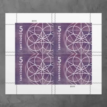 2022 $5 Floral Geometry Forever First Class Postage Stamp image 0