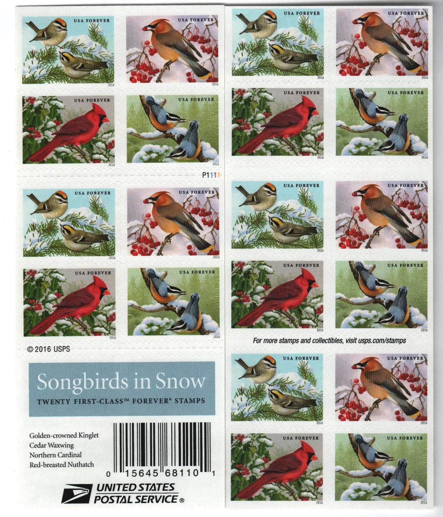 Songbirds in Snow Forever Stamps image 2