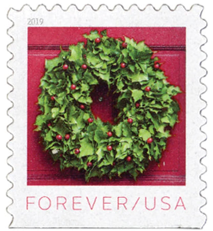 Holiday Wreaths Forever Stamps image 0