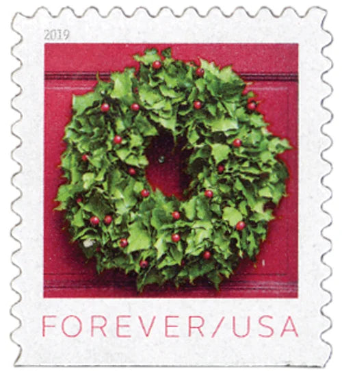 Holiday Wreaths Forever Stamps image 0