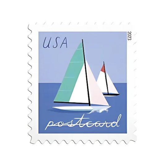 Sailboats Postcard Forever Stamps image 0