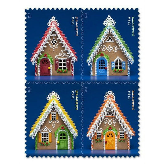 Contemporary Christmas: Gingerbread Houses Forever Stamps image 0