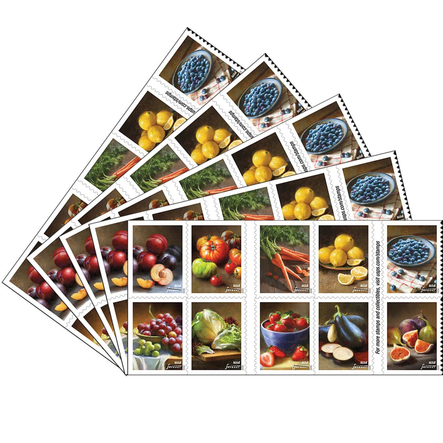 Fruits & Vegetables Forever Stamps image 3