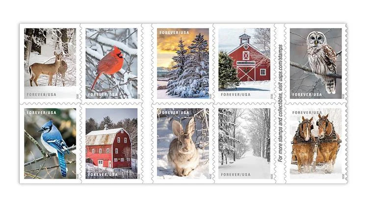 Winter Scenes Forever Stamps image 3