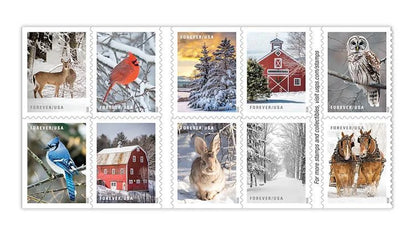 Winter Scenes Forever Stamps image 3