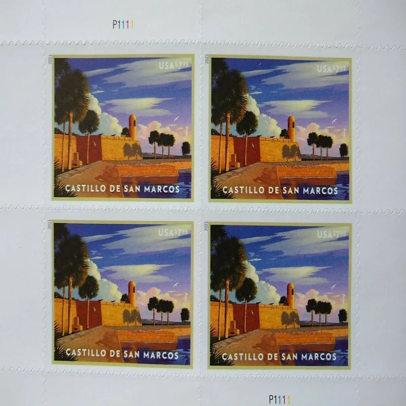 2021 USPS Castillo de San Marcos Priority Mail Postage Stamps image 1
