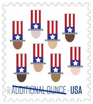 2017-Uncle Sam��s Hat Stamp Additional Ounce Postage Stamps image 0