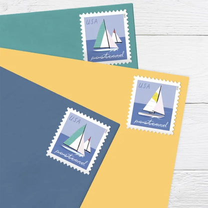 Sailboats Postcard Forever Stamps image 2