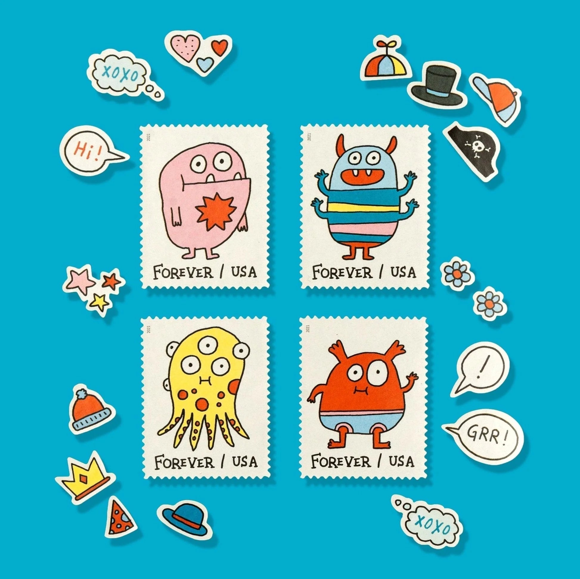 Message Monsters Forever Stamps image 3