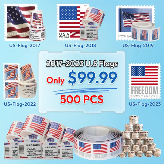 Limited Time Deal: $89.99 for 5 Rolls(500 Forever Stamps) - 2017/2018/2019/2022 Flag image 0