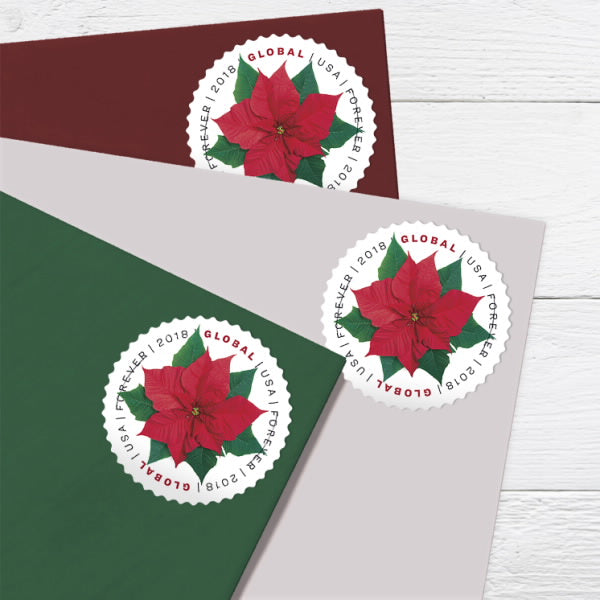 Global: Poinsettia Forever Stamps image 3