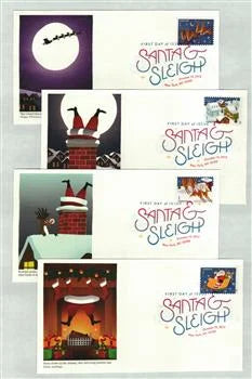 Santa and Sleigh Forever Stamps image 3