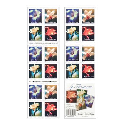 Four Flowers Stamps 2000 image 1
