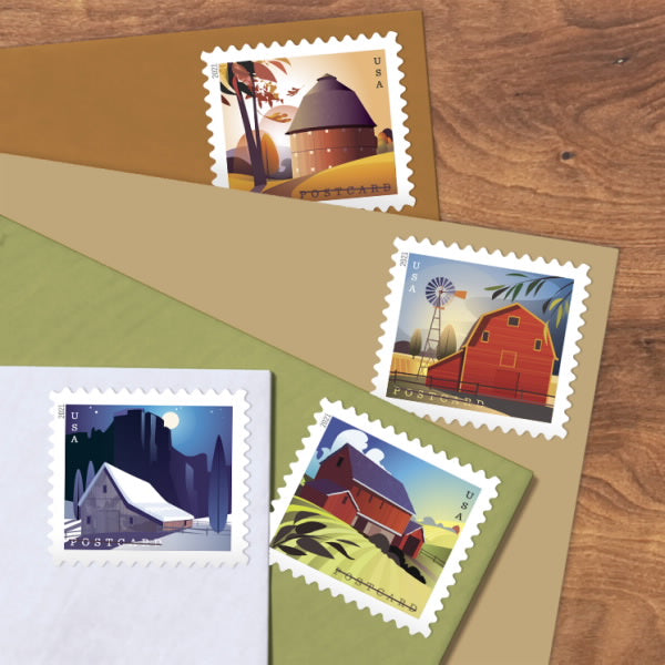 Barns Postcard Forever Stamps image 2