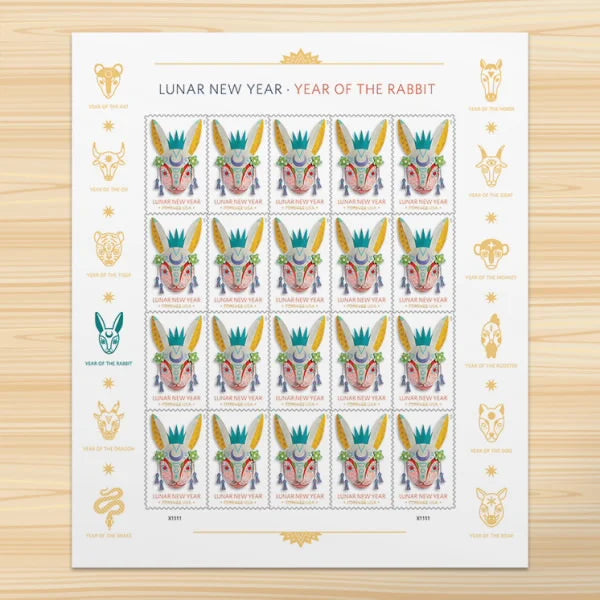 Lunar New Year: Year of the Rabbit Forever Stamps image 1